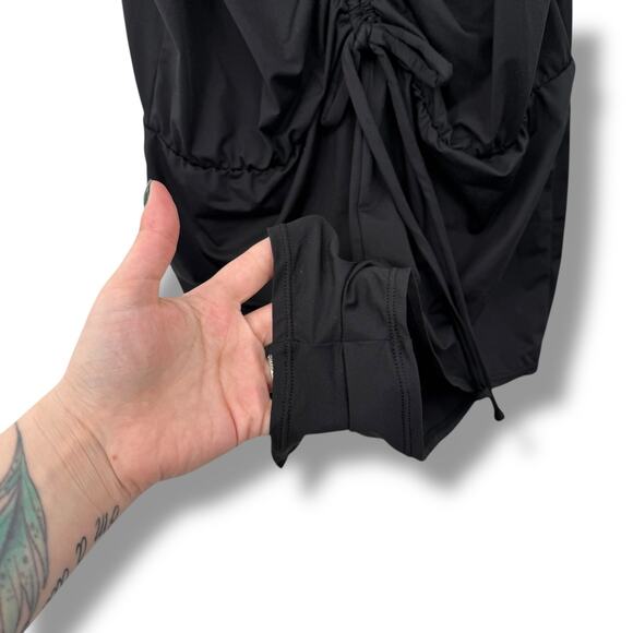 NEW Salt + Cove Black Romper Size Small Stretchy Ruched Beach Swim Cover Up - Picture 5 of 8